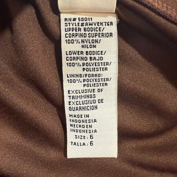 Sangria 6 Brown Midi Dress Ruched Crochet Boho Y2K Fairy RenFaire Fest‎ Romantic - Picture 11 of 12